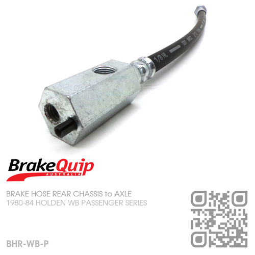 BRAKEQUIP RUBBER HYDRAULIC BRAKE HOSE REAR [WB PASSENGER][CHASSIS to AXLE]