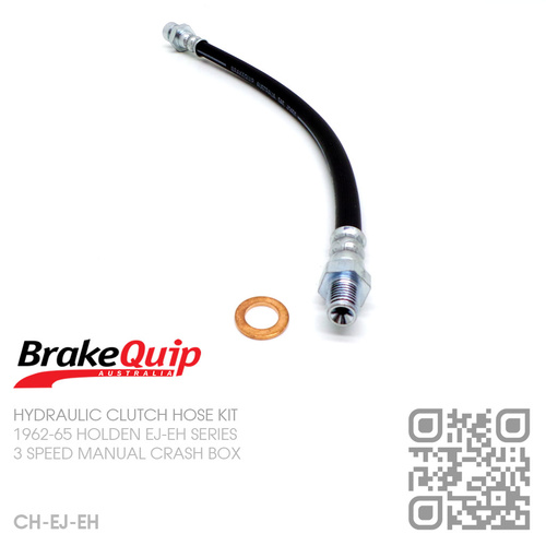 BRAKEQUIP RUBBER HYDRAULIC CLUTCH HOSE [EJ-EH][3 SPEED CRASH BOX]