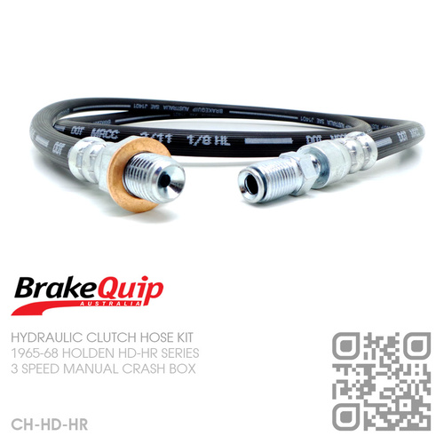 BRAKEQUIP RUBBER HYDRAULIC CLUTCH HOSE [HD-HR][3 SPEED CRASH BOX]
