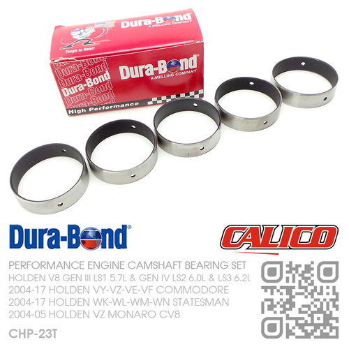 DURA-BOND PERFORMANCE CAMSHAFT BEARING SET [HOLDEN V8 GEN III LS1 5.7L, GEN IV LS2 6.0L & LS3 6.2L MOTOR]