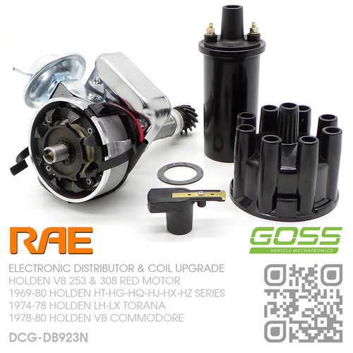 RAE ELECTRONIC DISTRIBUTOR & GOSS COIL [HOLDEN V8 253 4.2L & 308 5.0L RED MOTOR]