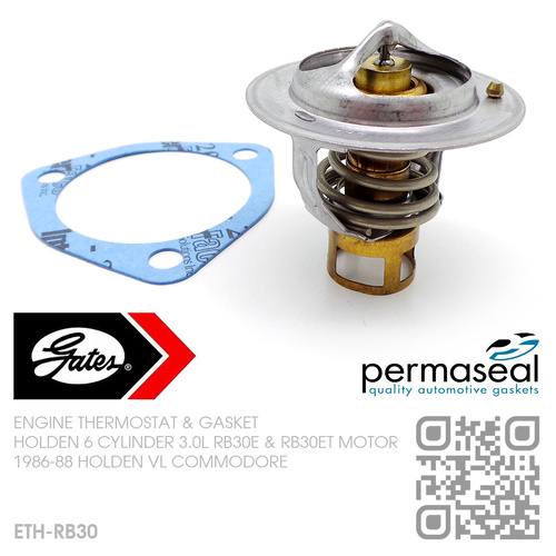 GATES THERMOSTAT & PERMASEAL GASKET [HOLDEN 6-CYL RB30E & RB30ET TURBO 3.0L MOTOR]
