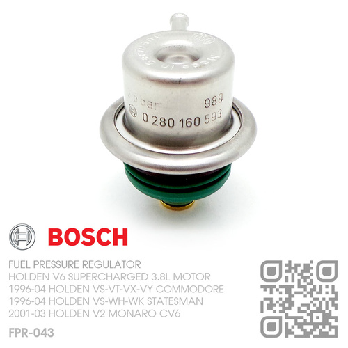 BOSCH FUEL PRESSURE REGULATOR [HOLDEN V6 SUPERCHARGED 3.8L MOTOR]