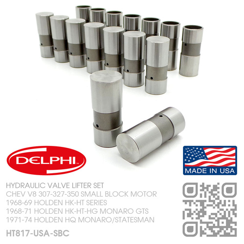 DELPHI PERFORMANCE HYDRAULIC VALVE LIFTER SET [CHEV V8 307-327-350 SMALL BLOCK MOTOR]