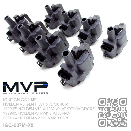 MOTOR VEHICLE PARTS IGNITION COIL SET [HOLDEN V8 GEN III LS1 5.7L MOTOR]