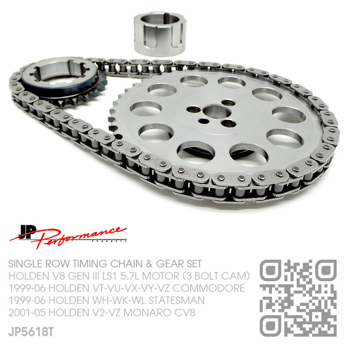 JP PERFORMANCE SINGLE ROW ROLLER TIMING CHAIN KIT [HOLDEN V8 GEN III LS1 5.7L MOTOR][3 BOLT CAM]