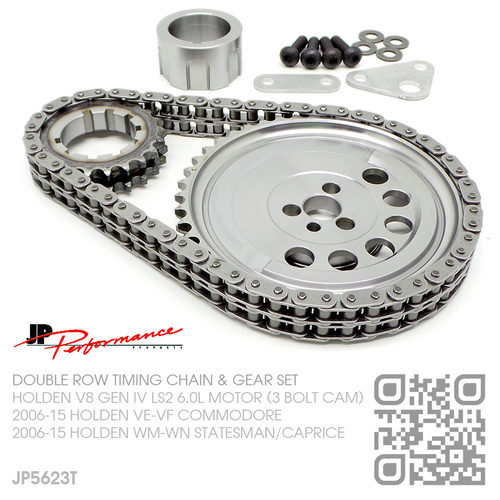 JP PERFORMANCE DOUBLE ROW ROLLER TIMING CHAIN KIT [HOLDEN V8 GEN IV LS2 6.0L MOTOR][3 BOLT CAM]