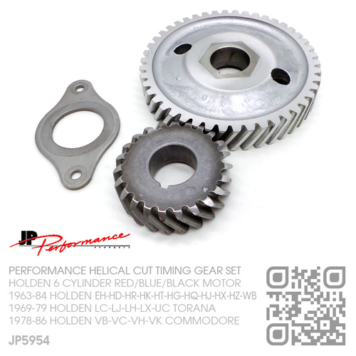 JP PERFORMANCE HELICAL CUT ALLOY TIMING GEAR SET [HOLDEN 6-CYL RED/BLUE/BLACK MOTOR]