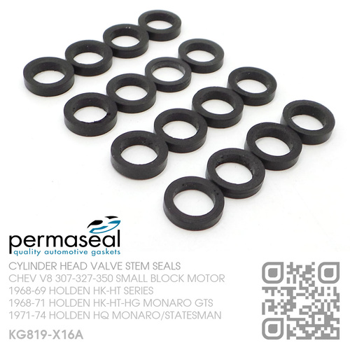 PERMASEAL RUBBER VALVE STEM SEALS [CHEV V8 307-327-350 SMALL BLOCK MOTOR]