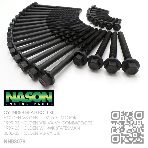 NASON CYLINDER HEAD BOLT KIT [HOLDEN V8 GEN III LS1 5.7L MOTOR]