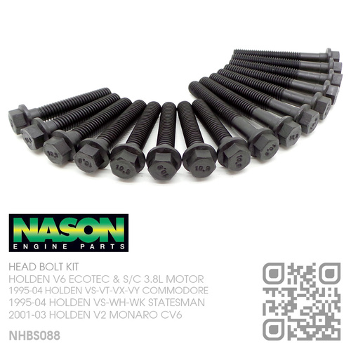 NASON HEAD BOLT KIT [HOLDEN V6 ECOTEC & SUPERCHARGED 3.8L MOTOR]