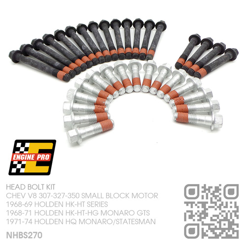 ENGINE PRO HEAD BOLT KIT [CHEV V8 307-327-350 SMALL BLOCK MOTOR]