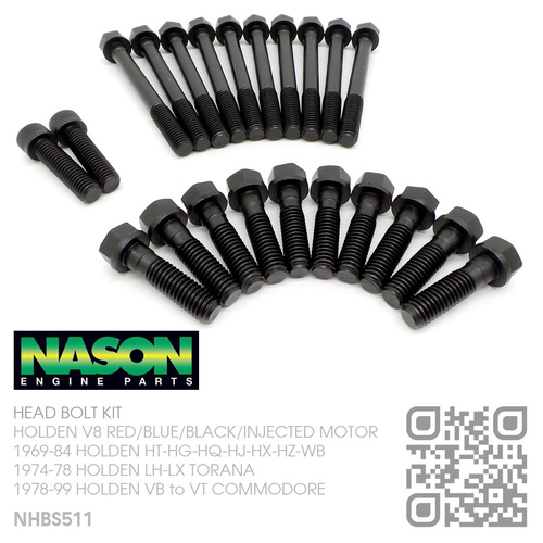 NASON CYLINDER HEAD BOLT KIT [HOLDEN V8 RED/BLUE/BLACK/INJECTED MOTOR]