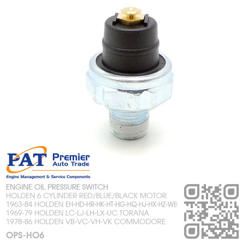 VDO ENGINE OIL PRESSURE SWITCH [HOLDEN 6-CYL RED/BLUE/BLACK MOTOR]