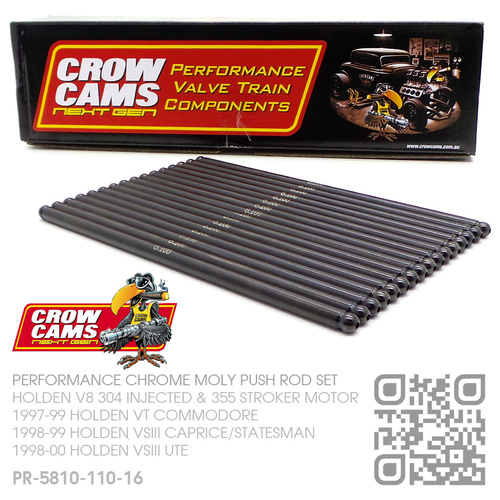 CROW CAMS PERFORMANCE 5/16" THICK WALL PUSHRODS [HOLDEN V8 304 INJECTED 5.0L & 355 STROKER 5.7L MOTOR]