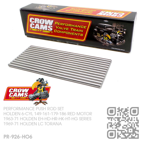 CROW CAMS PERFORMANCE 5/16" SUPERDUTY PUSHRODS [HOLDEN 6-CYL 149-161-179-186 RED MOTOR]