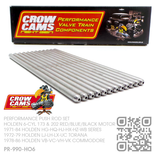 CROW CAMS PERFORMANCE 5/16" SUPERDUTY PUSHRODS [HOLDEN 6-CYL 173 & 202 RED/BLUE/BLACK MOTOR]