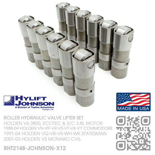 HYLIFT JOHNSON ROLLER VALVE LIFTER SET [HOLDEN V6 3800, ECOTEC & SUPERCHARGED 3.8L MOTOR]