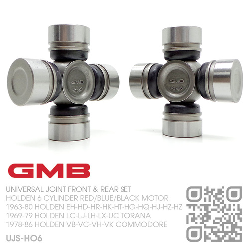 GMB UNIVERSAL JOINT FRONT & REAR SET [HOLDEN 6-CYL RED/BLUE/BLACK MOTOR]