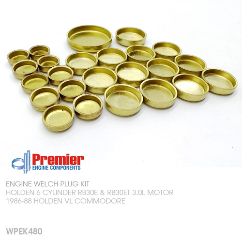 PREMIER BRASS WELCH PLUG KIT [HOLDEN 6-CYL RB30E & RB30ET TURBO 3.0L MOTOR]