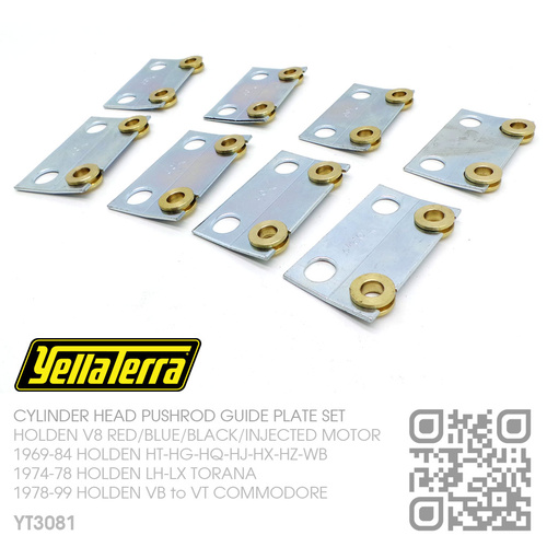 YELLA TERRA PERFORMANCE 5/16" PUSHROD GUIDE PLATES [HOLDEN V8 RED/BLUE/BLACK/INJECTED MOTOR]